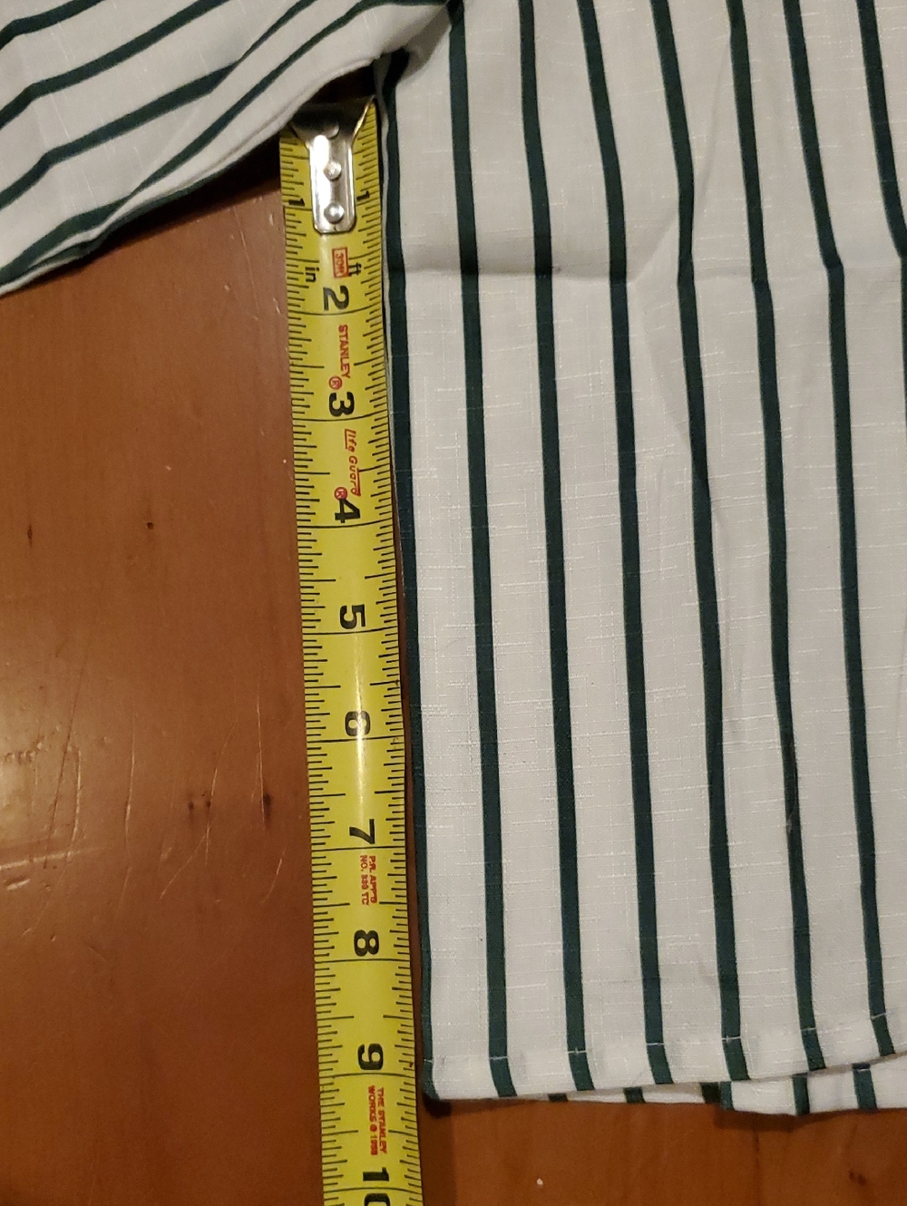 ARSHINER  NWT Striped Button-Up Shirt  in White & Dark Green Girls Size 10 - Picture 8 of 13